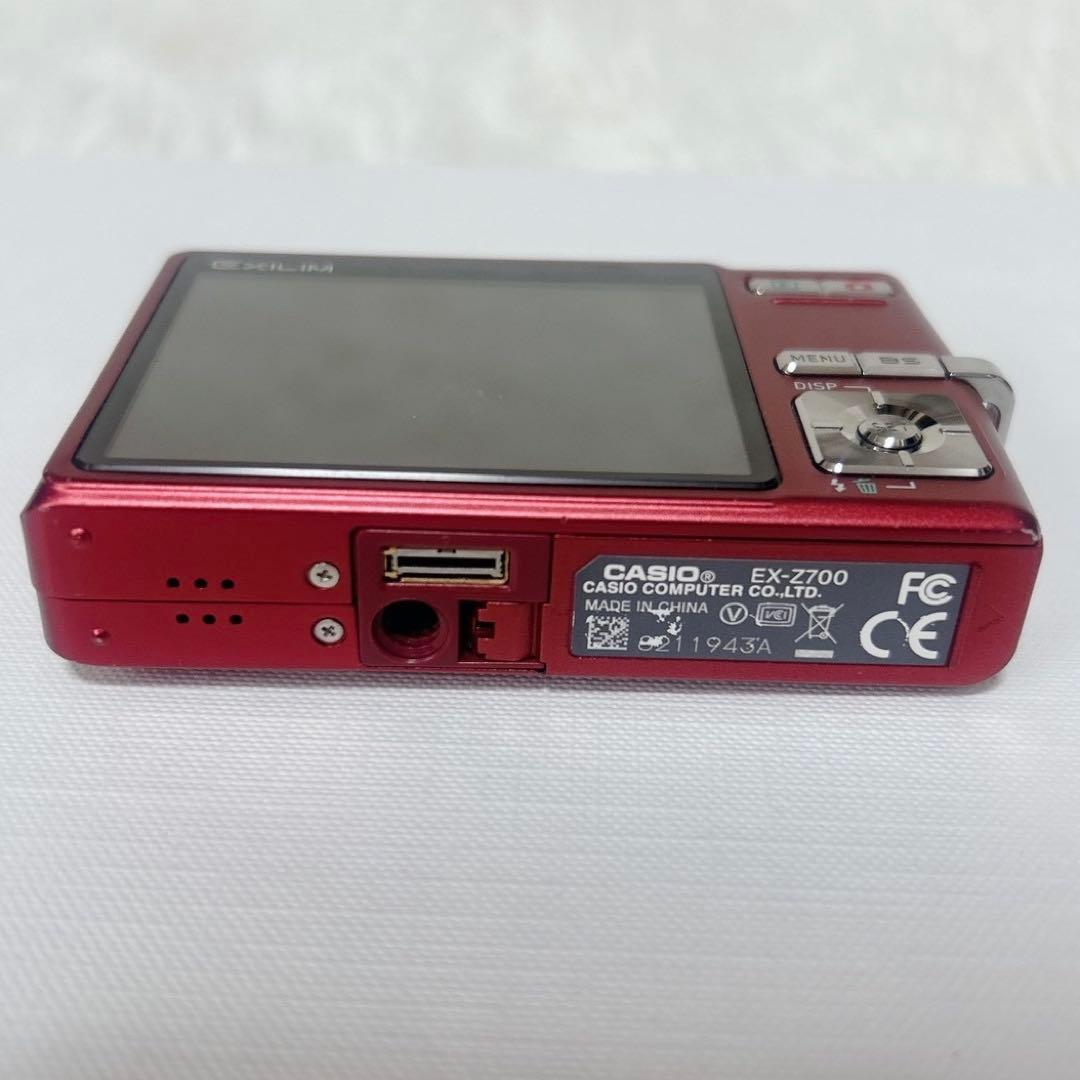 CASIO EXILIM EX-Z700 デジタルカメラ 赤 コンデジ レッド