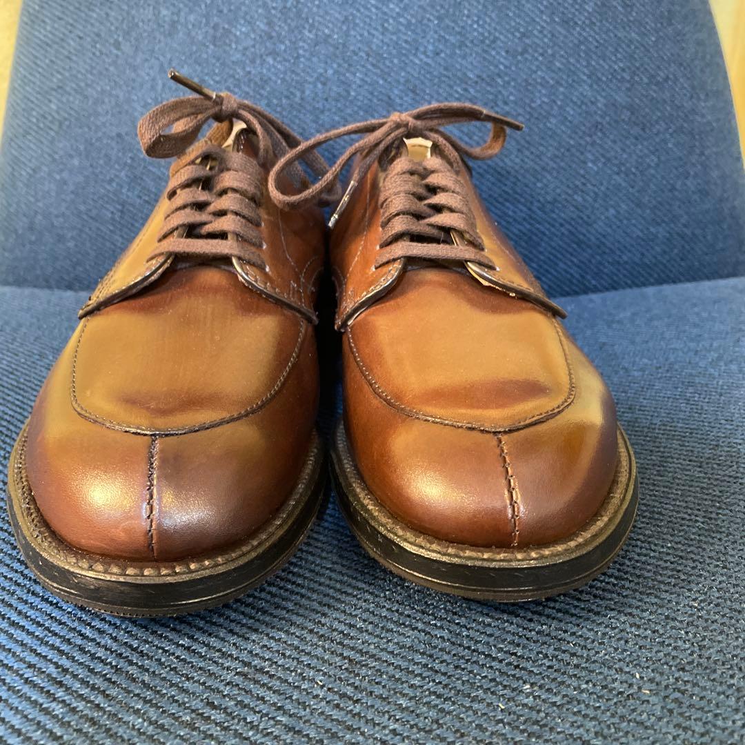 新品　オールデン　Ⅴチップ　カーフ　54441　茶　5ハーフ