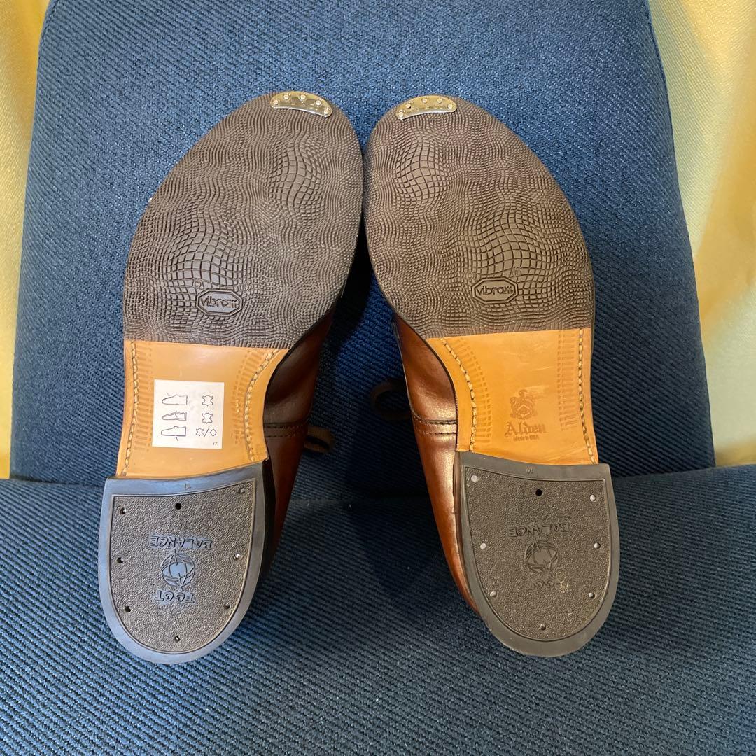 新品　オールデン　Ⅴチップ　カーフ　54441　茶　5ハーフ