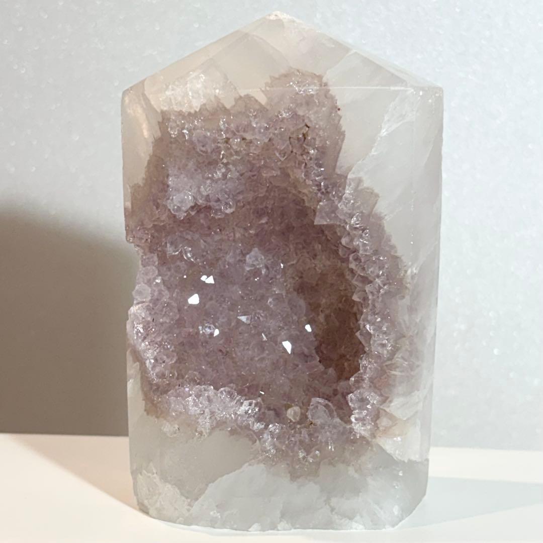 非常にレア！ アメジストジオード瑪瑙 大きいサイズ 673g ジオード