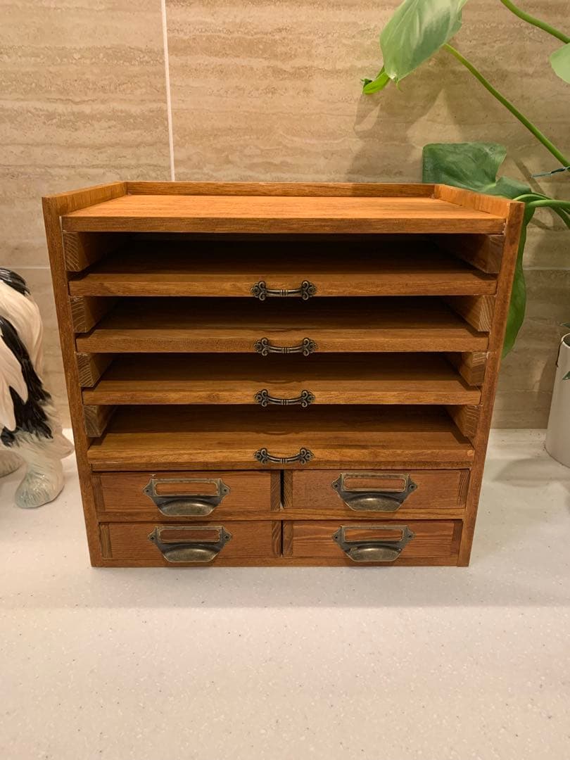 す*♬様 アンティーク風　スライド式書類ボックス　ハンドメイド