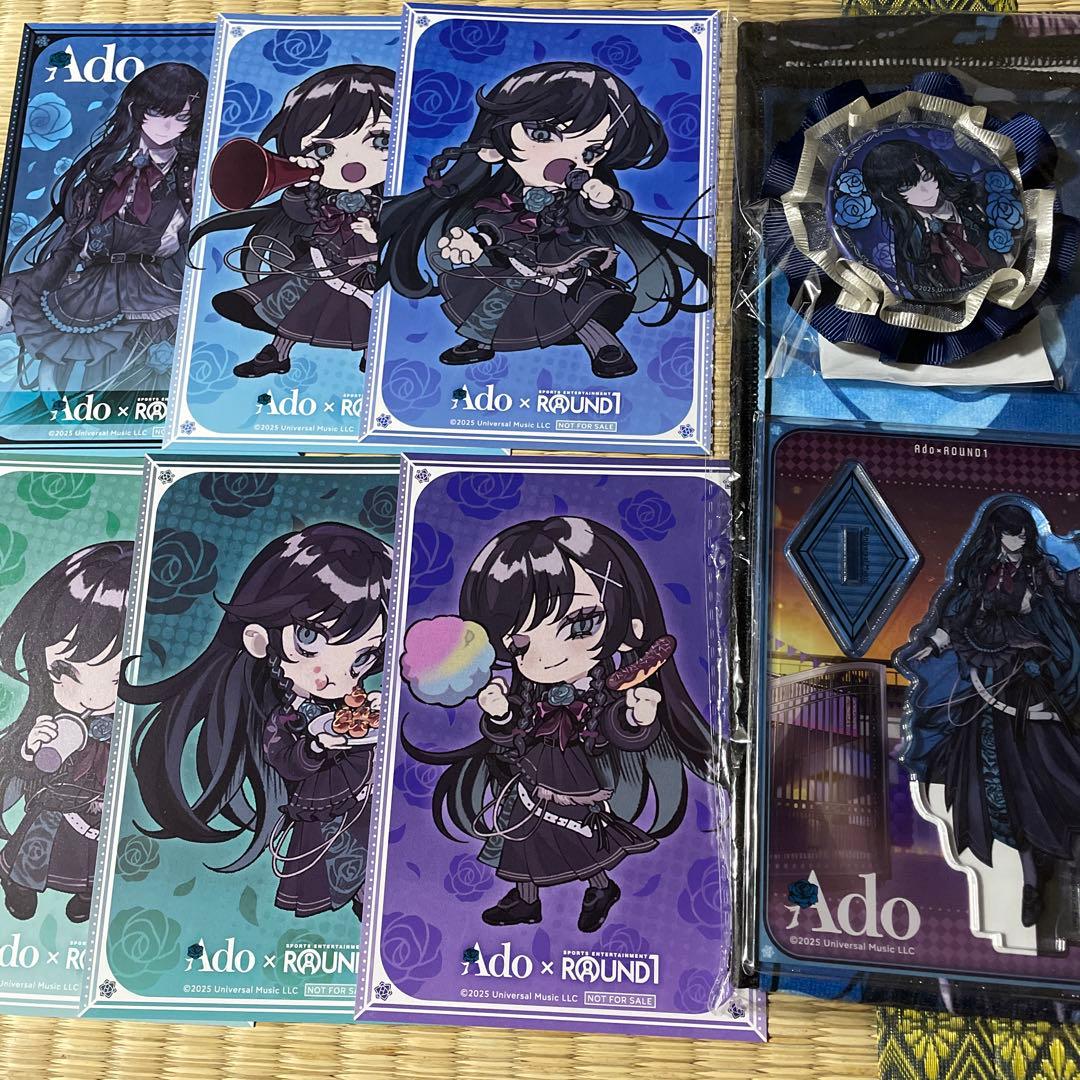 Ado×ROUND1 コラボ アクリルスタンド 学園祭タオル キーホルダーセット