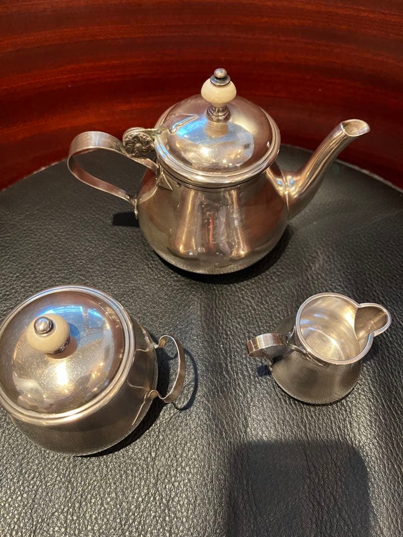 ピュイフォルカ　純銀製　ティーポット　3点セット　アンティーク