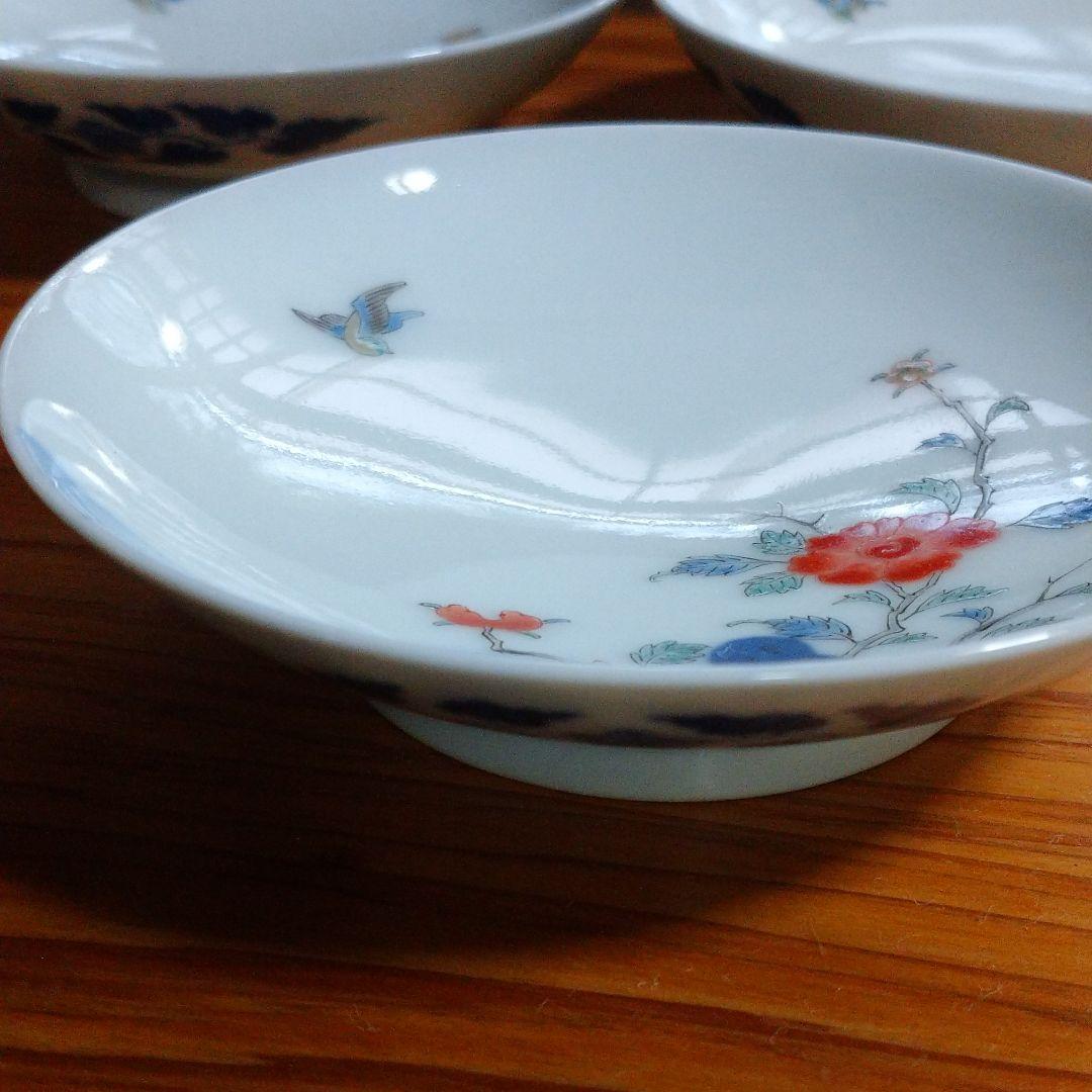 黒田領治鑑定 鍋島 草花文 小皿五客揃い