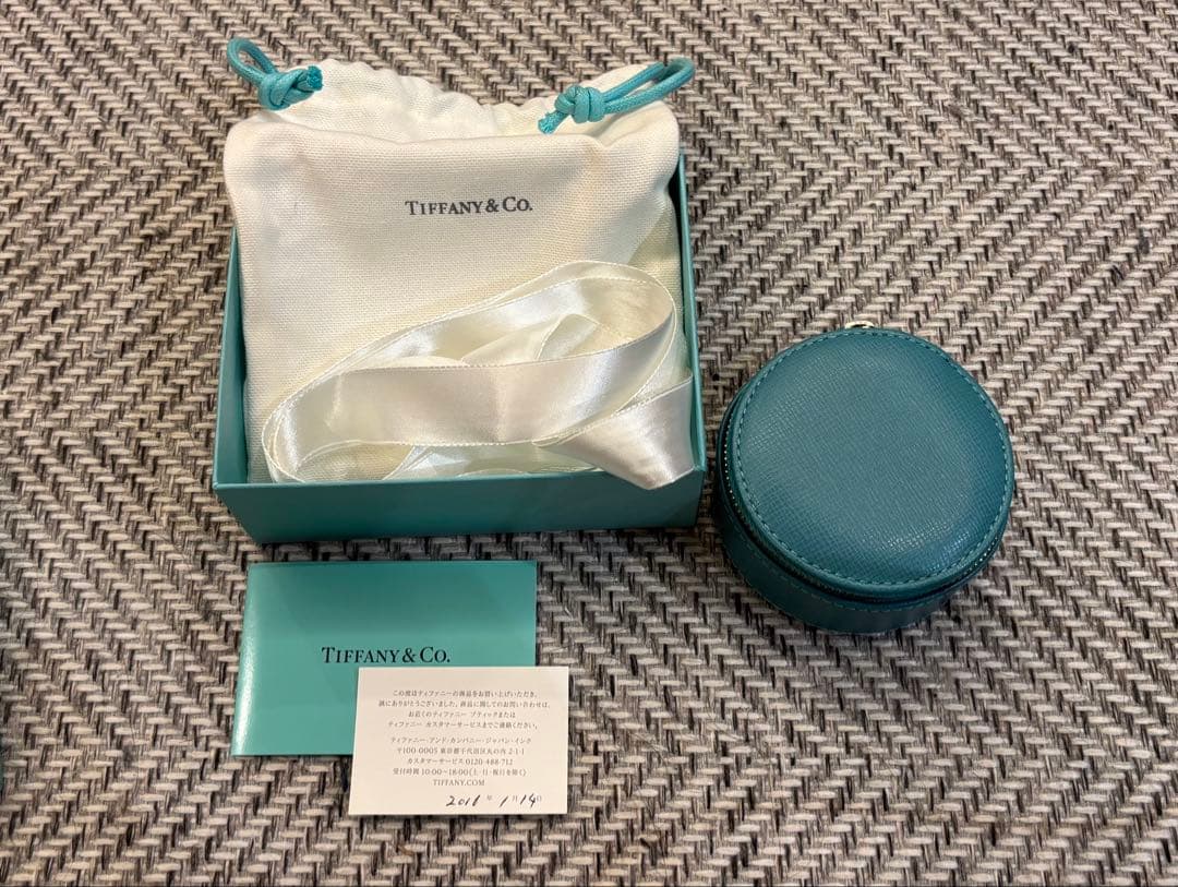 3*︎様 ティファニー レザー ラウンド ジュエリーケース