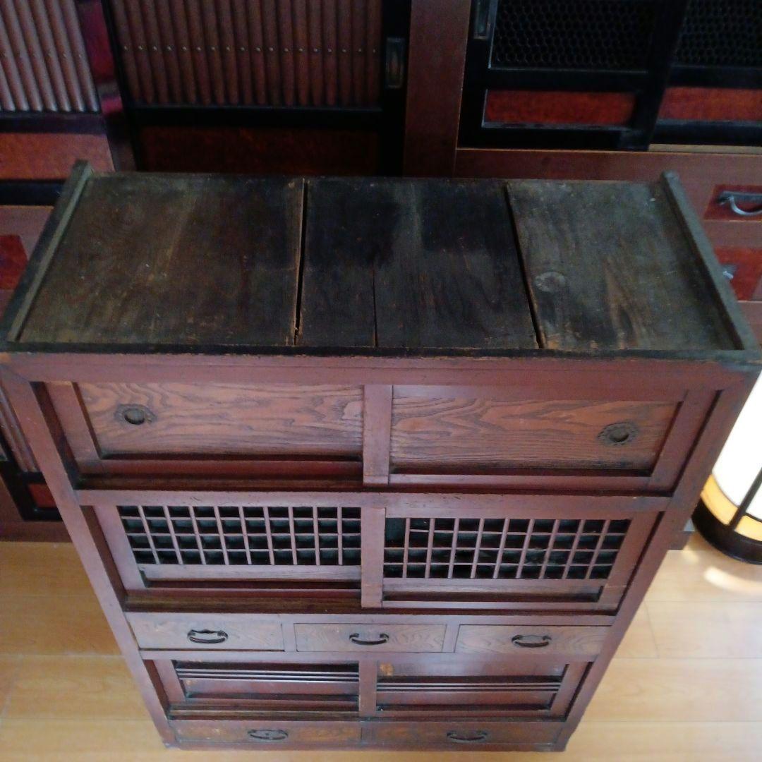 3尺水屋　和箪笥　アンティーク　キャビネット