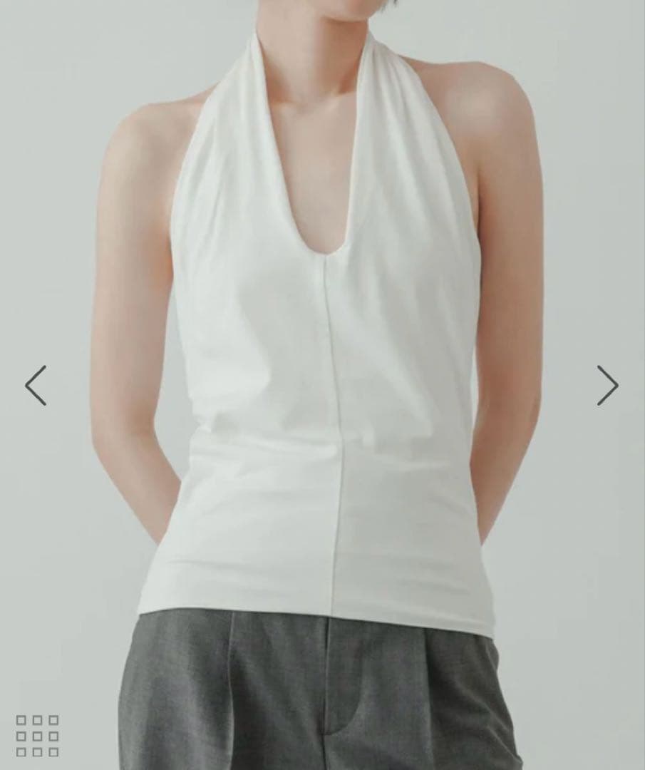 最終価格【yo BIOTOP】rayon bare halter neck