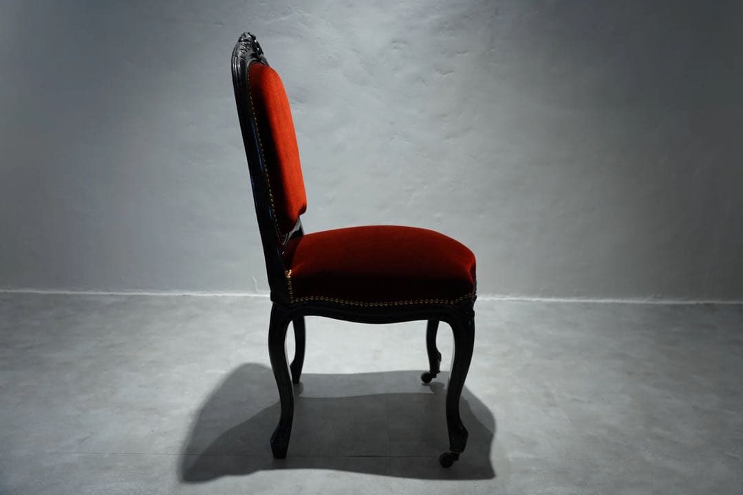 ①フランスアンティーク　ナポレオンチェア　張替済　1800年代　椅子