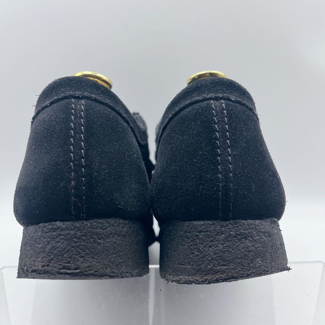 訳アリ❗️定番 クラークス ワラビー モカシンシューズ 黒 スエード 26.5cm