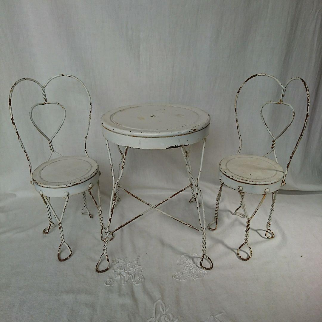 フランスアンティーク ドールサイズのチェア＆テーブル