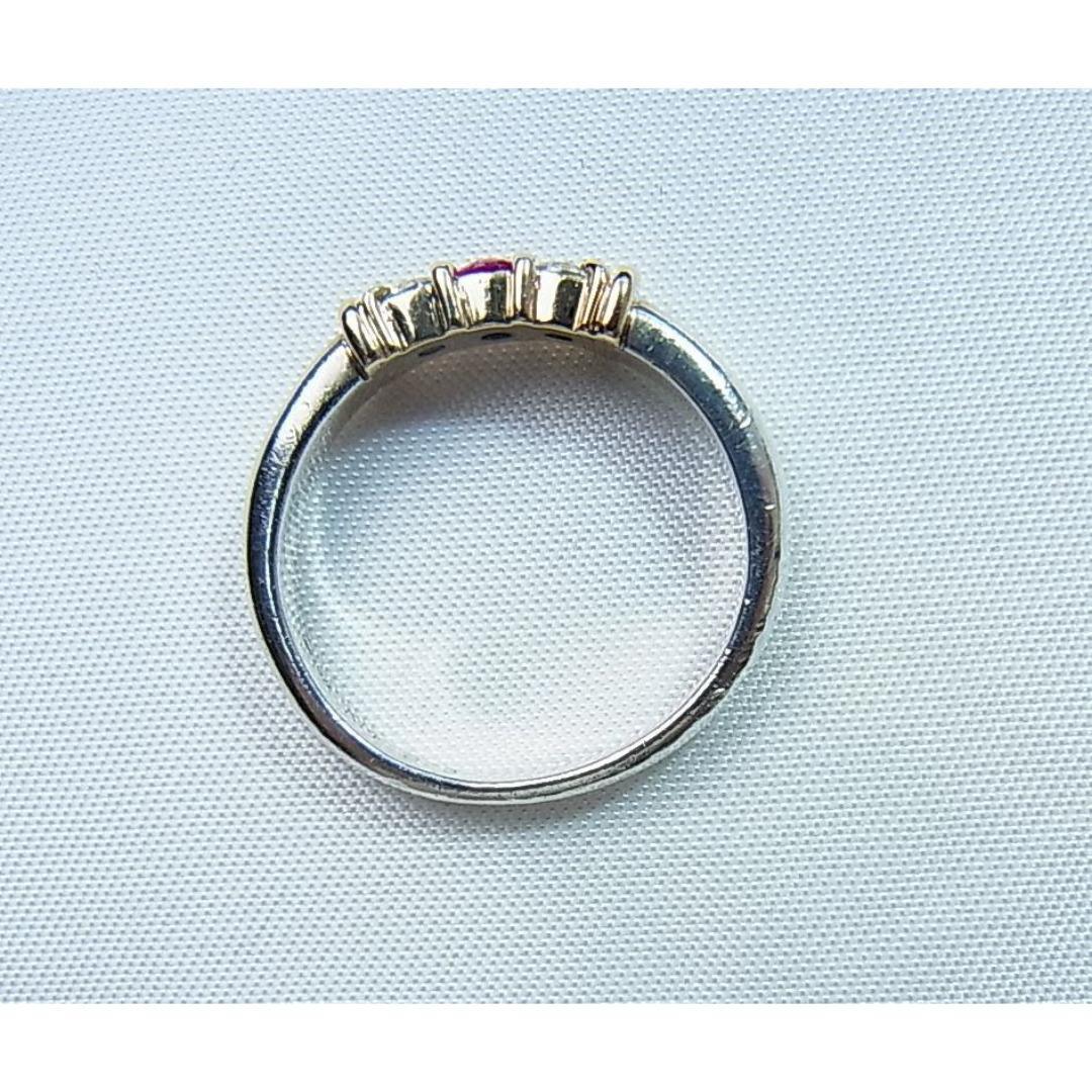 ◎スタージュエリーK14×925xピンクサファイア＆ジルコニアリング約13号