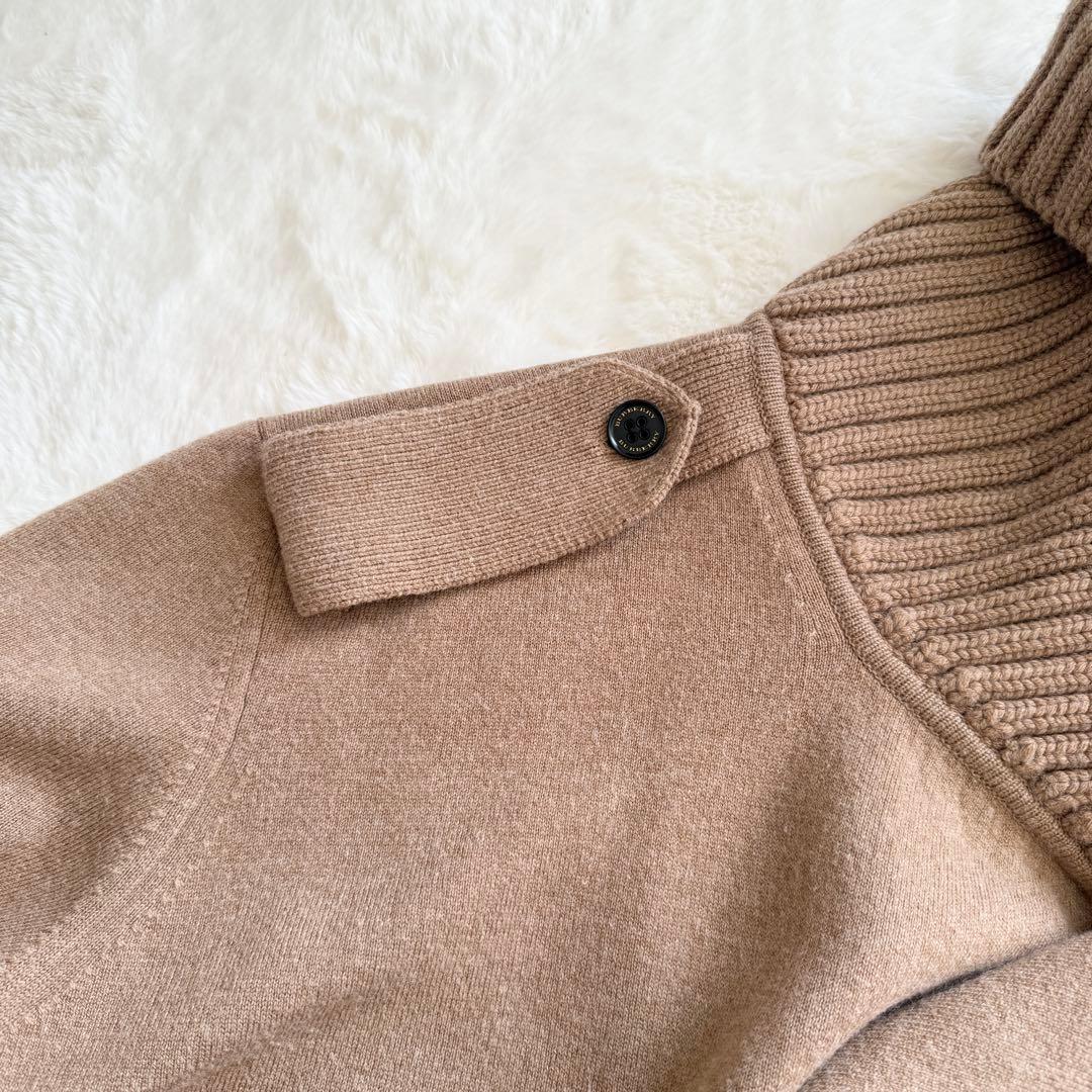 美品　現行　BURBERRY カシミヤ混　ラップコート　ベルト　キャメル