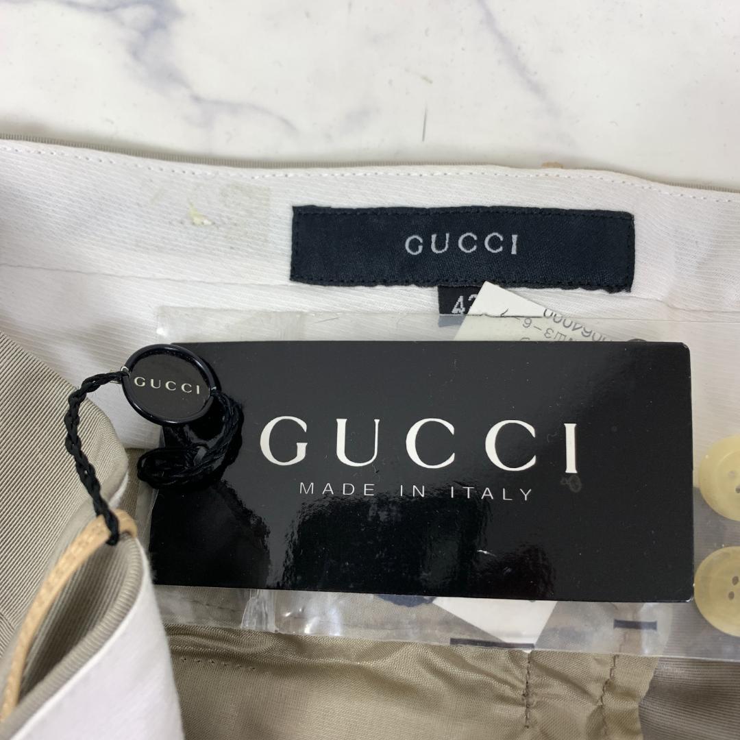 LA5286 新品タグ付き グッチ スラックス チノパン ベージュ 42