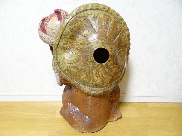 アンティーク 信楽焼 狸 蛸 タコ 置物 高さ62cm 縁起物 商売繁盛 年代物