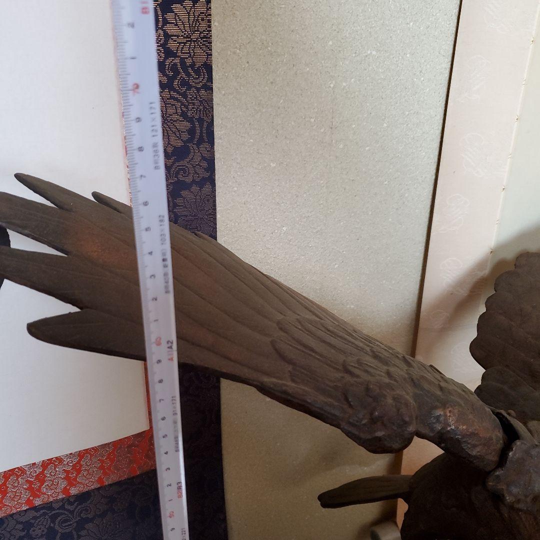 金属製 鷹の彫刻 約高さ68cm