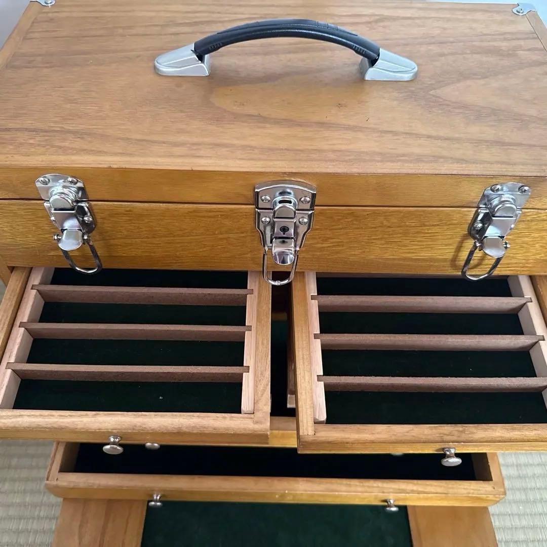 木製多段引き出しジュエリーボックス