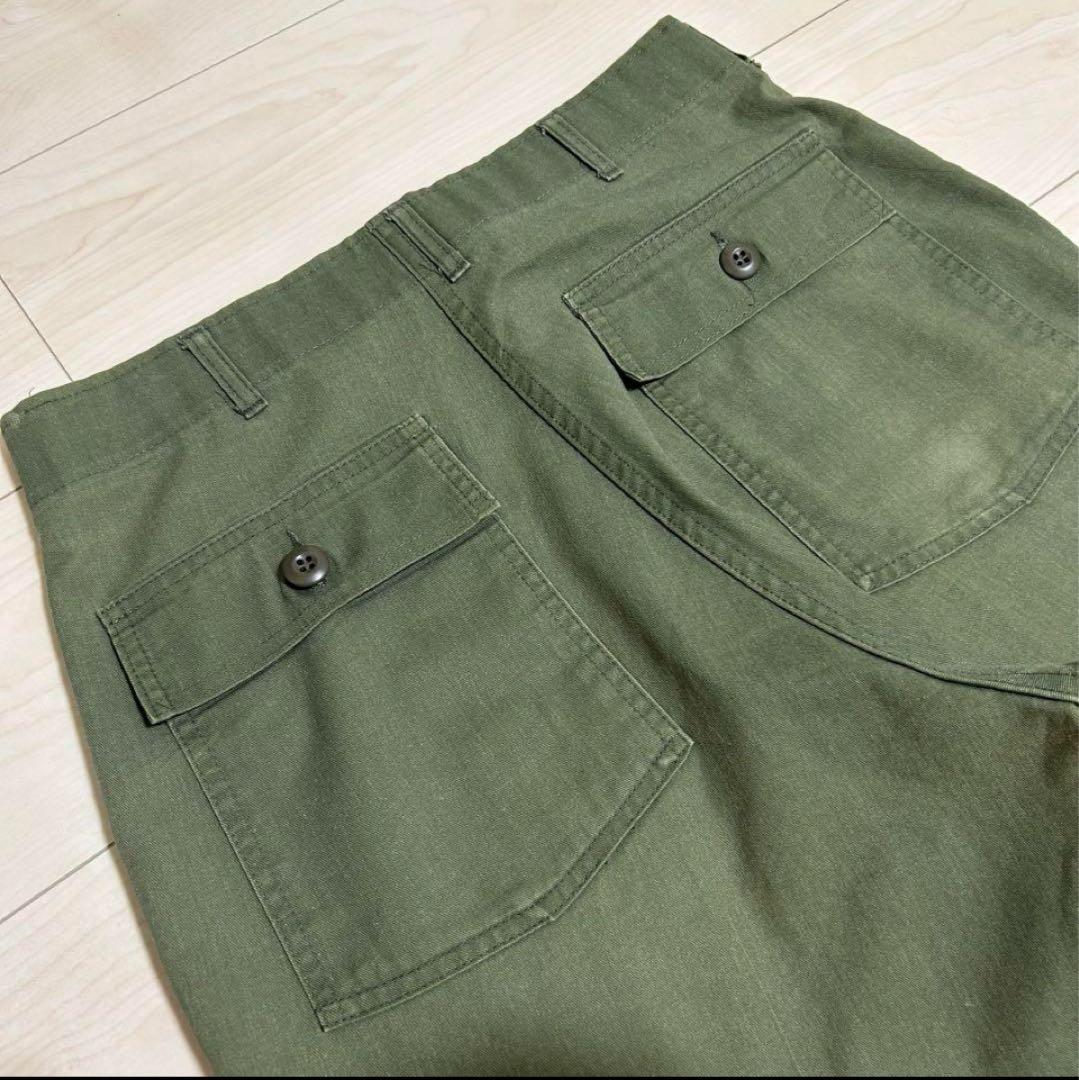 US ARMY 80s OG507 ベイカーパンツ W34×L29 オリーブ