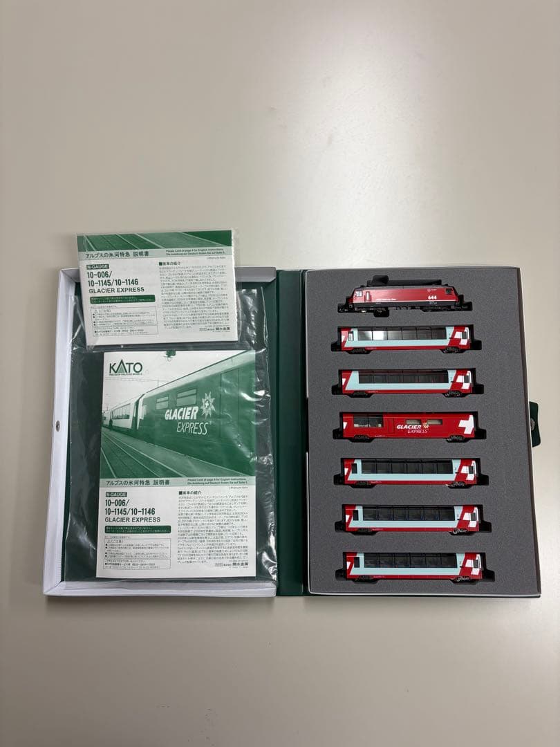 カトーNゲージ アルプスの氷河特急 基本と増結の7両10－1145及び1146