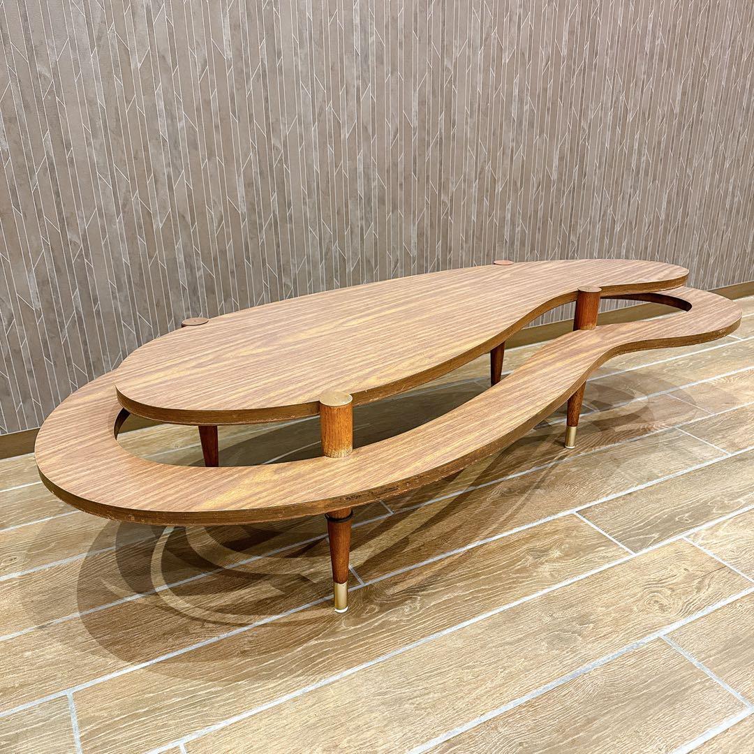 さば様 アメーバ型 二段式 カフェテーブル ミッドセンチュリー 1950