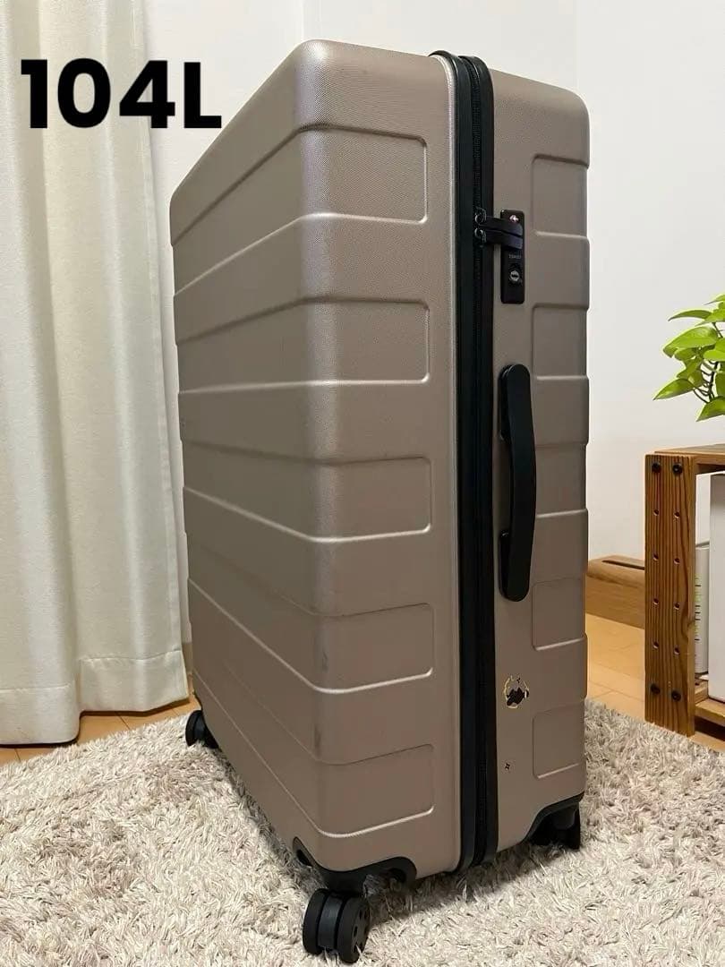 無印良品　キャリーケース 104L 大容量　大きい　ゴールドベージュ　海外　旅行
