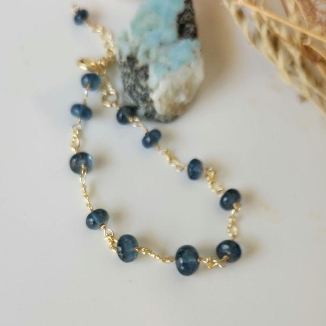 ✳️Q′sB✳️１４kgfサンタマリアカラーアクアマリンブレスレット