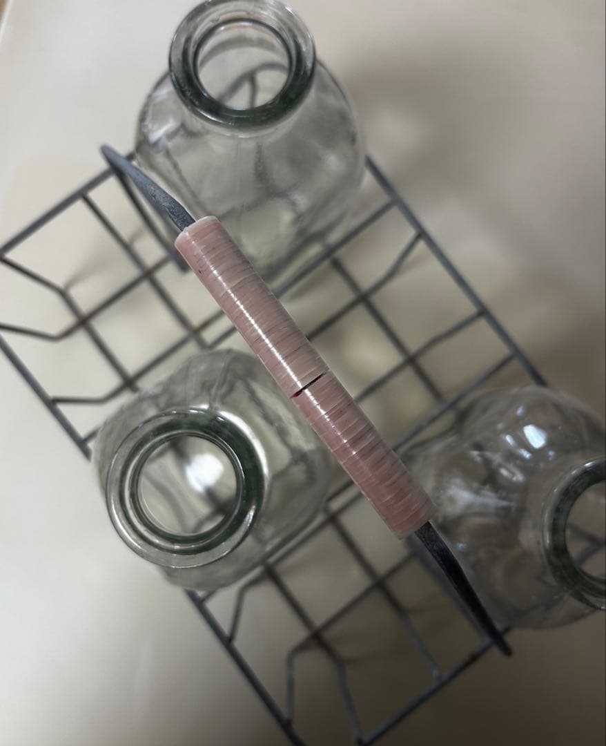 ヴィンテージ ミルククレート（ミルク瓶付）