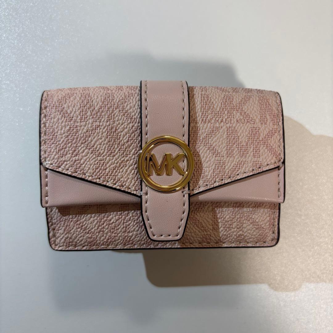 年内売り切ります 新品正規MICHAEL KORS Greenwichピンク財布