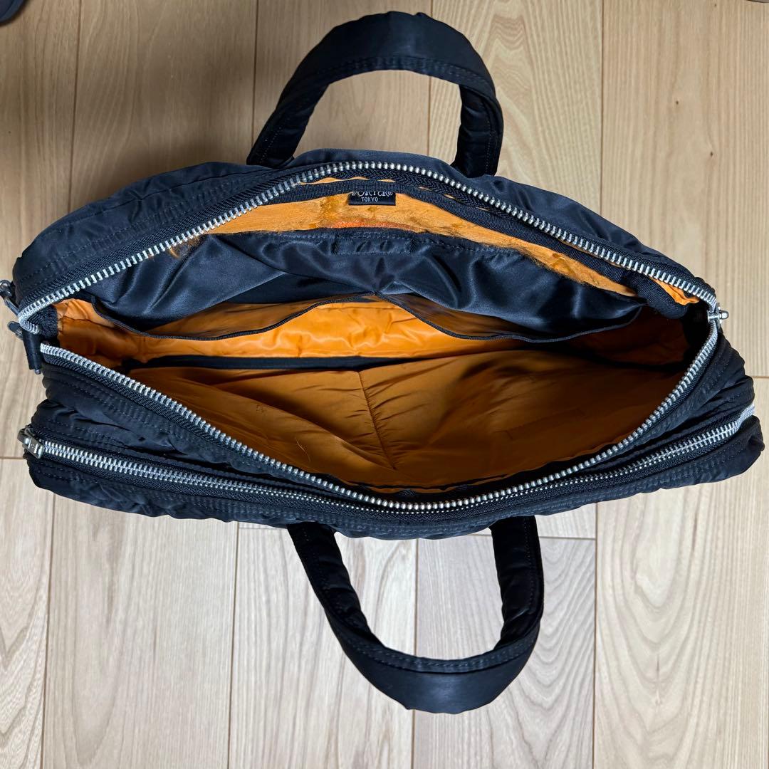 【希少】PORTER TANKER ブリーフケース 2way黒 2層 マチ拡張