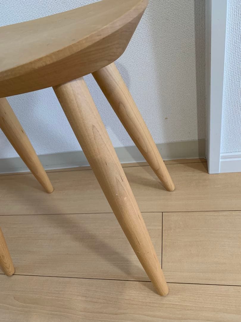 旭川家具　MUKU工房　コサイン　エントランススツール　メープル材