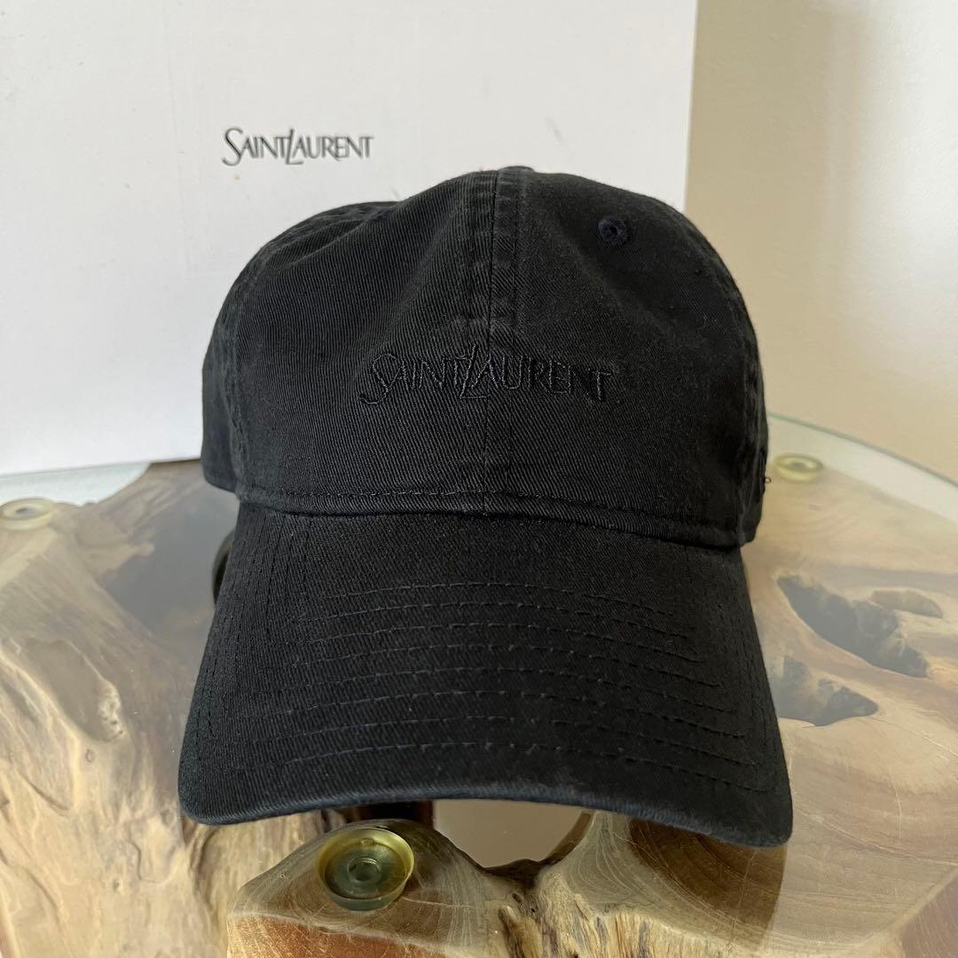 【サンローラン×ニューエラ】9FORTY コラボ キャップ 帽子 黒 ブラック