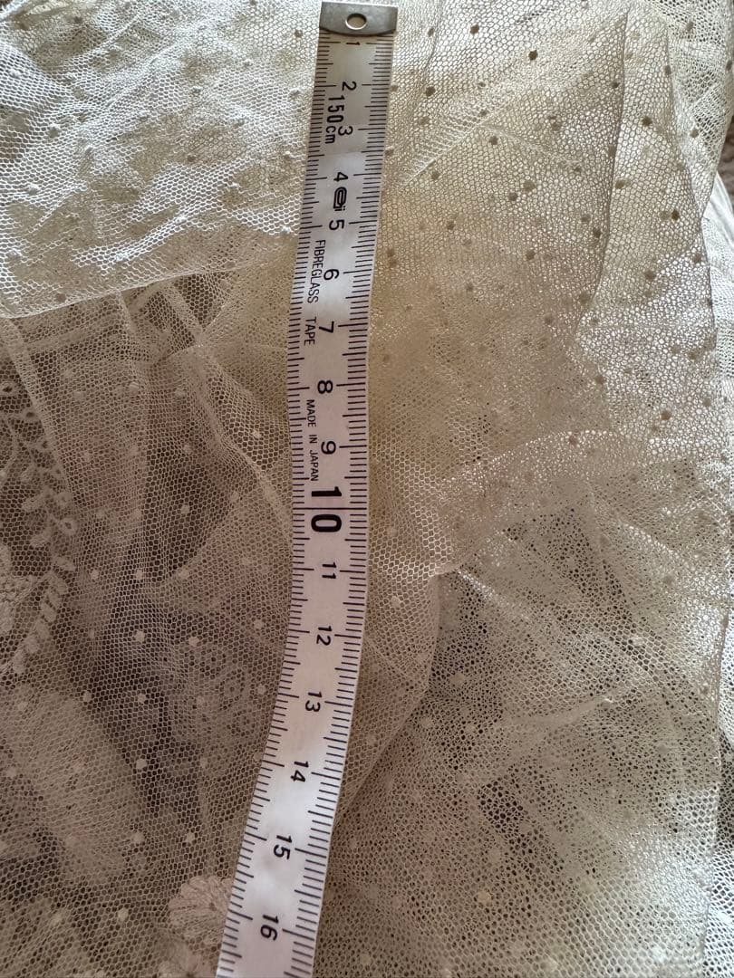 m*︎様 フランスアンティークコットンドット花刺繍レース大きめ