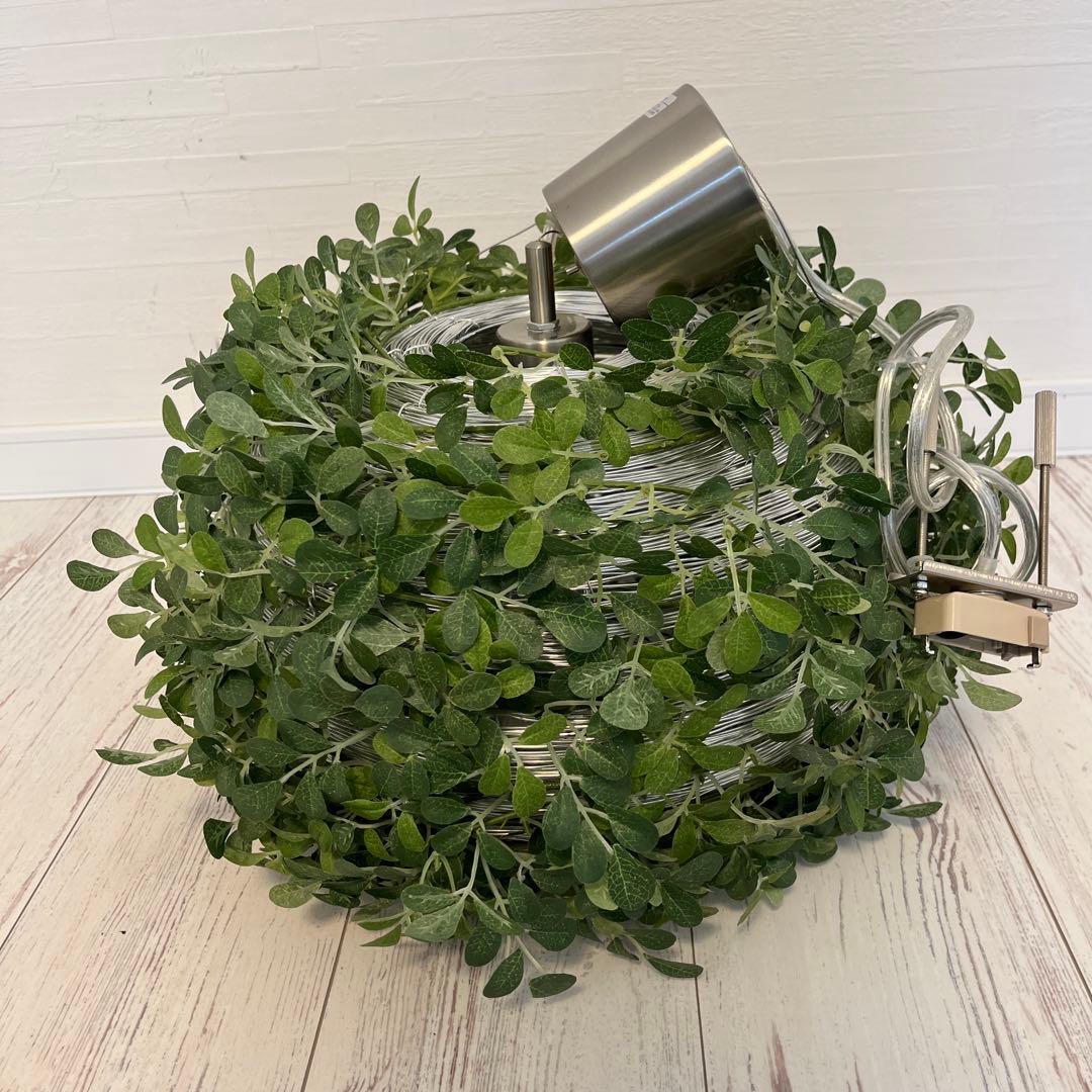 グリーン葉装飾ペンダントライト