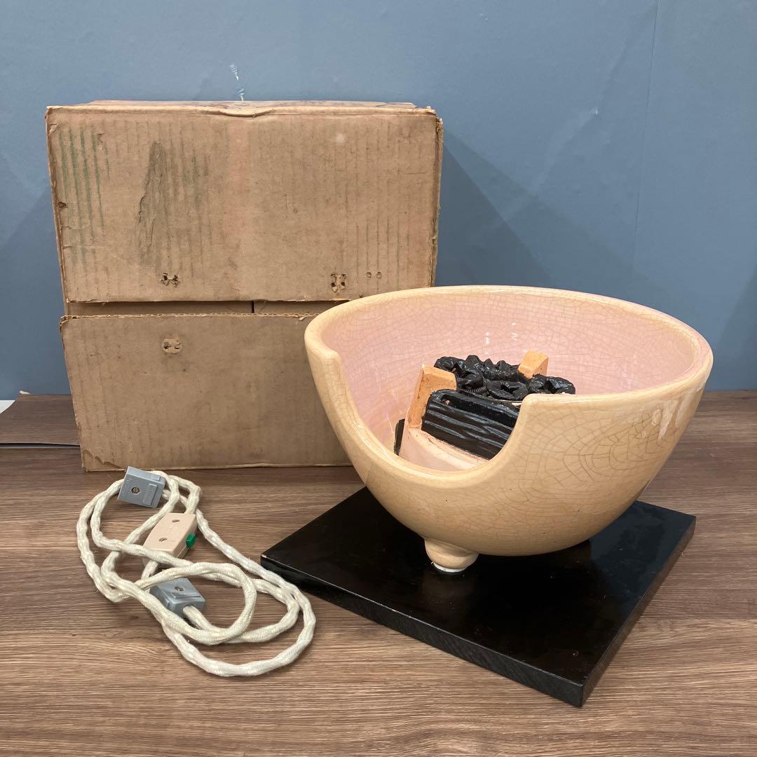 C-4 昭和レトロ 茶道具 野々田商店 電熱式 風炉 100V 400W 陶器製