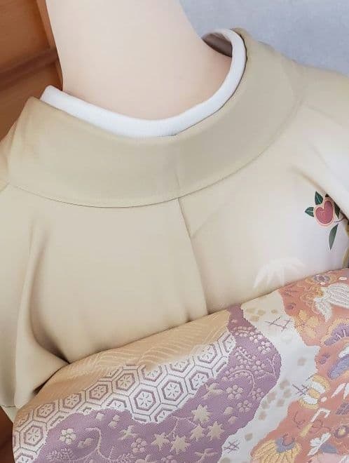 逸品SALE☆【着物帯セット＊】鶸色の古典柄訪問着　トールサイズ　裄68　入学式