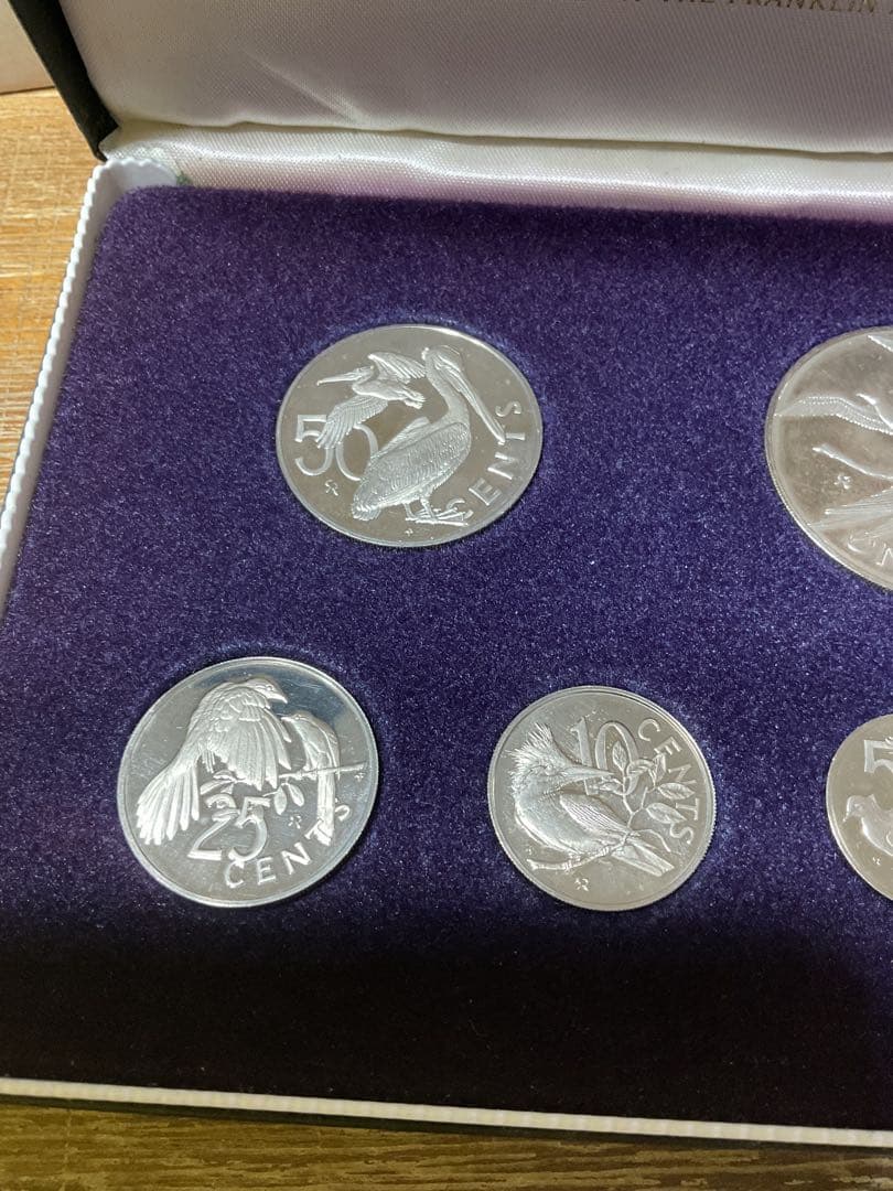 1973年イギリス領ヴァージン諸島　プルーフ貨幣セット　フランクリンミント