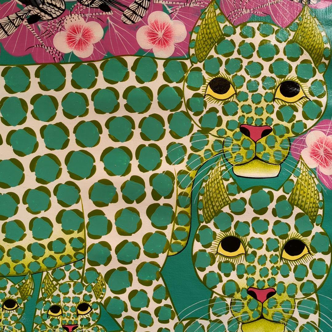 『 Green Leopard fam 』by Zuberi 60*60cm