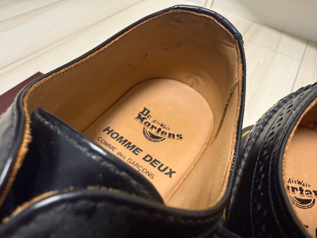 コムデギャルソンオムドゥ×Dr.Marten ウィングチップ革靴 箱無し