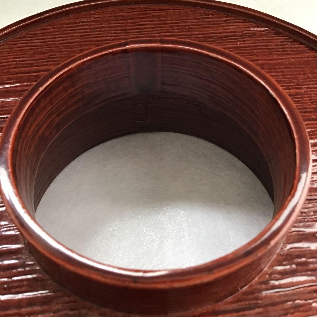 茶道具　柿合わせ天目台　初代楽只斎好　松尾流十代不染斎書付　共箱　N219TD