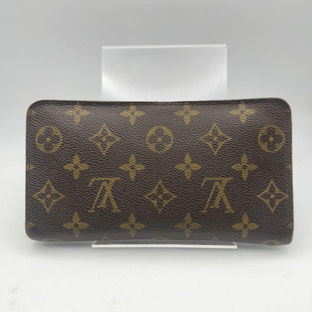 ルイヴィトン　長財布　財布　ポルトモネジップ　モノグラム　ブラウン