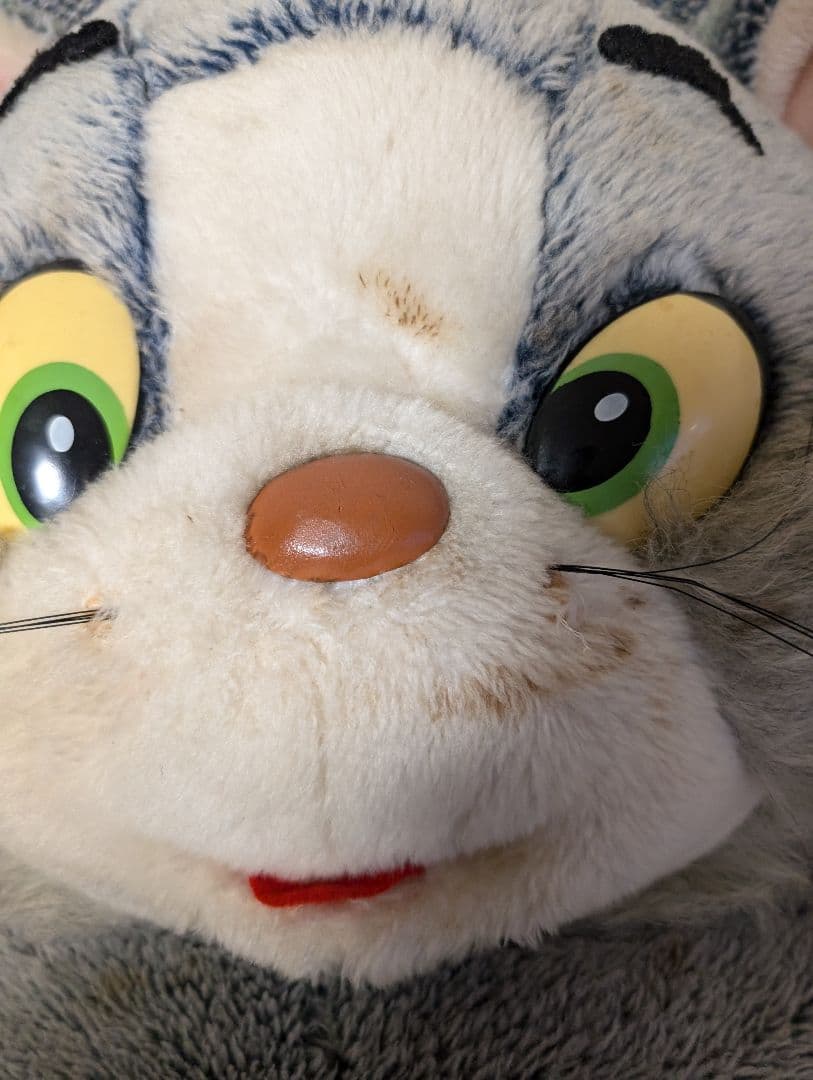 トムとジェリー　ぬいぐるみ　レトロ　トム ぬいぐるみ グレー　希少品