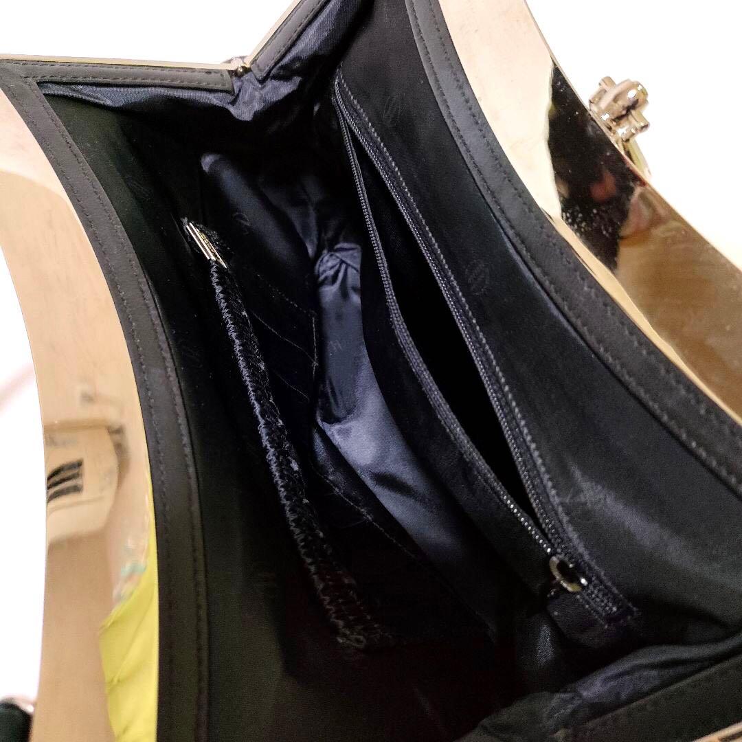 【極美品】皇室御用達 HAMANO ハマノ 飾り石付き ハンドバッグ