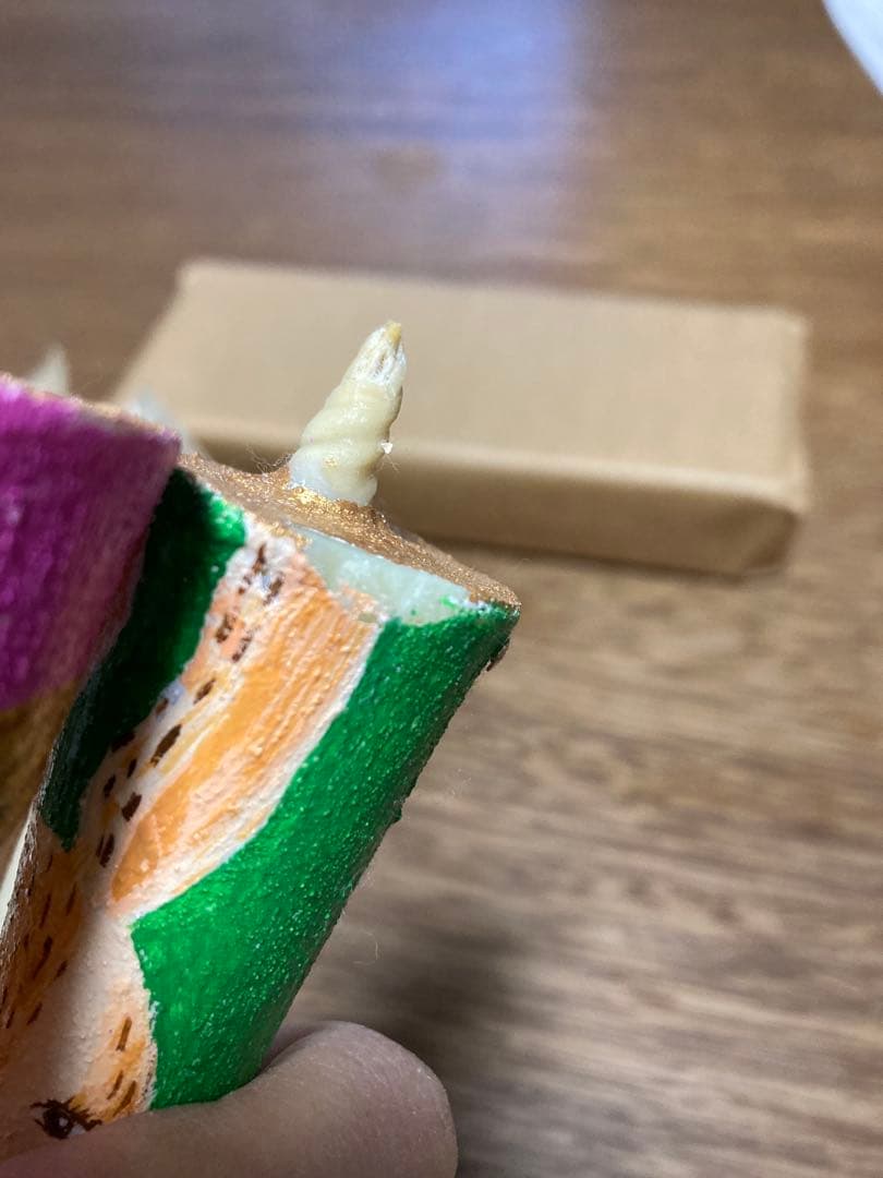 【美品】絵ろうそく　和蝋燭　アート　2本セット