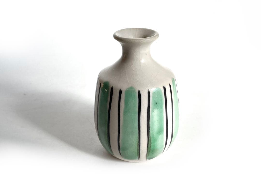 陶芸家　小山岑一　色絵　徳利　酒器　共箱　壺中居取扱　小山冨士夫