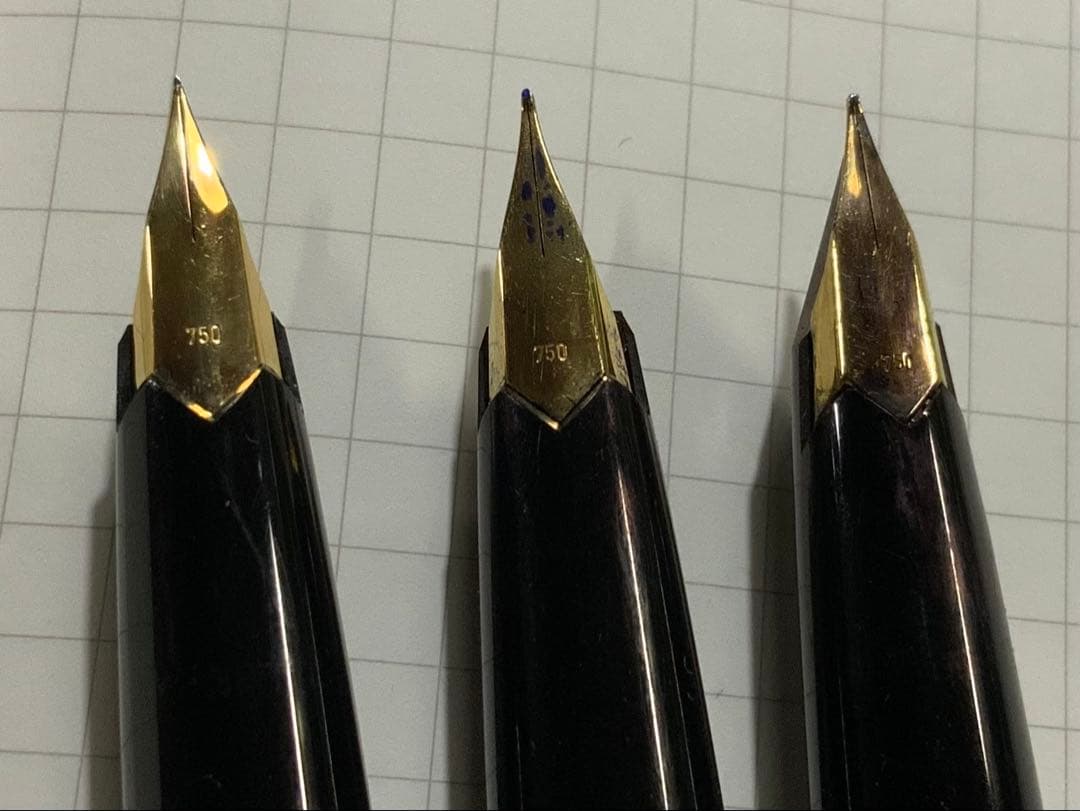 モンブラン　 ペン先　18K 3本セット　(型番121)