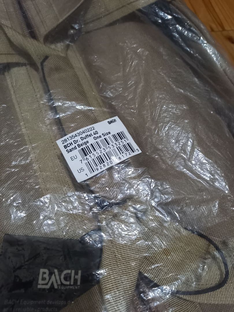 最終値下げ　新品未使用 BACH DR. DUFFEL 40L　サンドベージュ