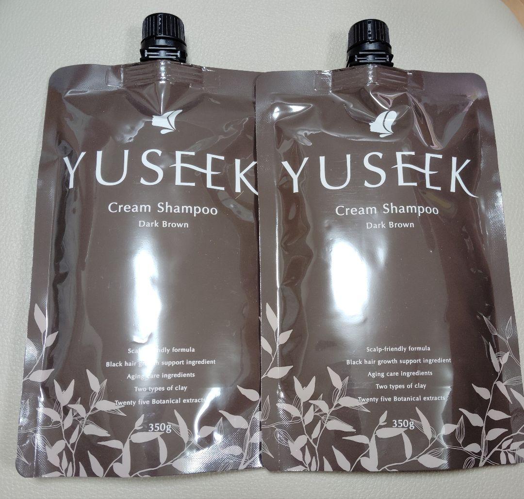 YUSEEK Cream Shampoo ダークブラウン 350g×2