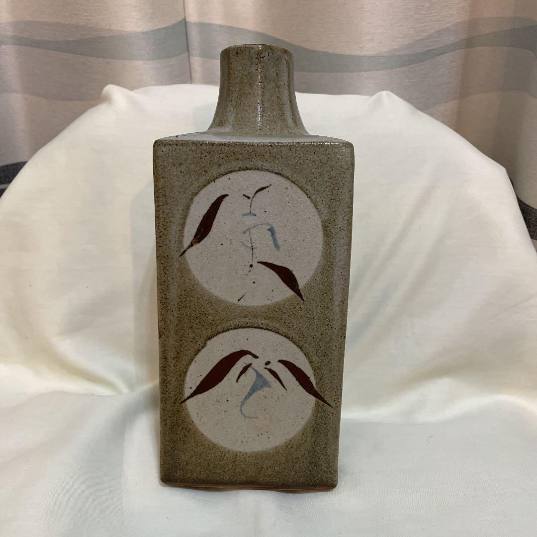 刷毛目角瓶　民藝　陶芸