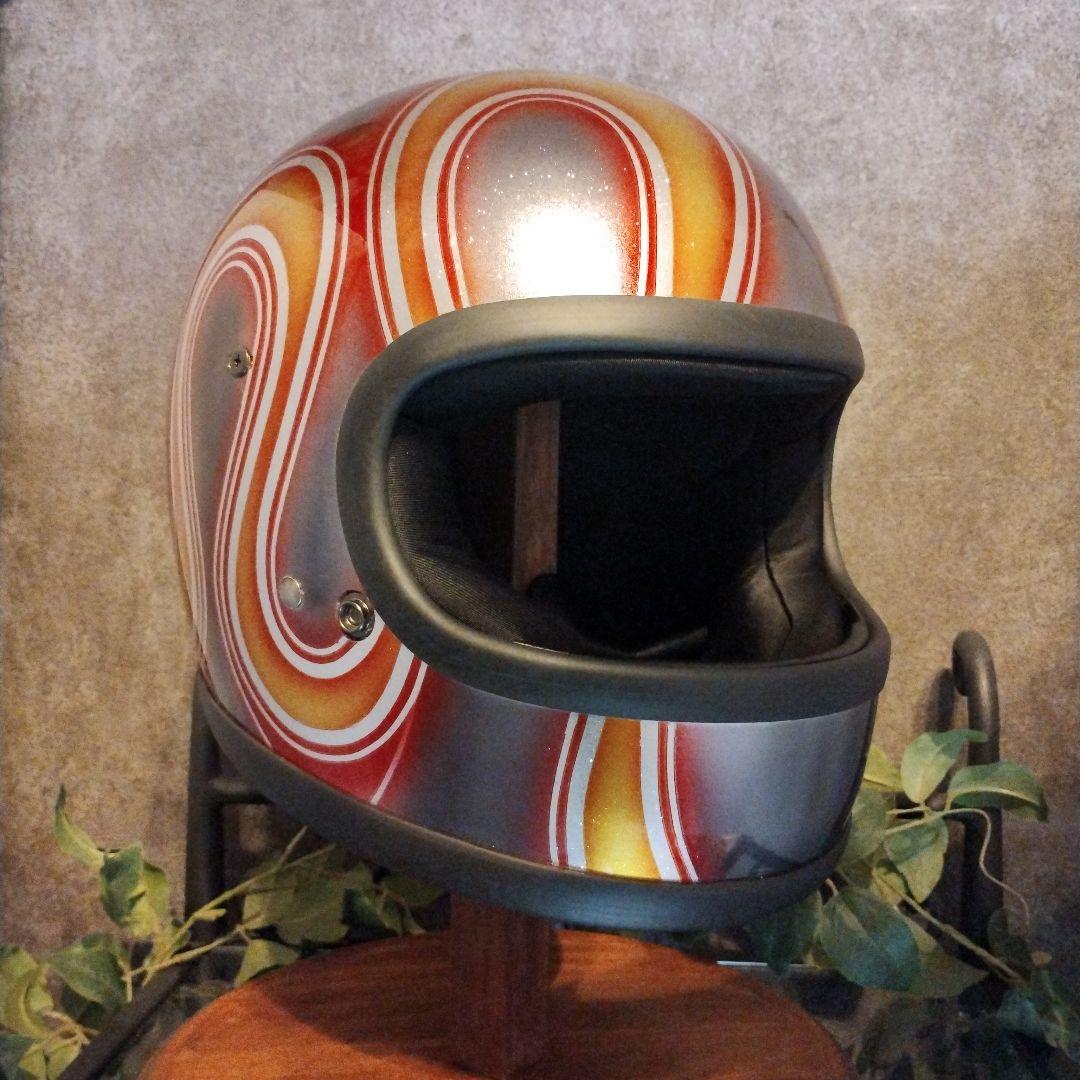 新品　カスタムペイント　フルフェイスヘルメット　ボバー　チョッパー　バイク