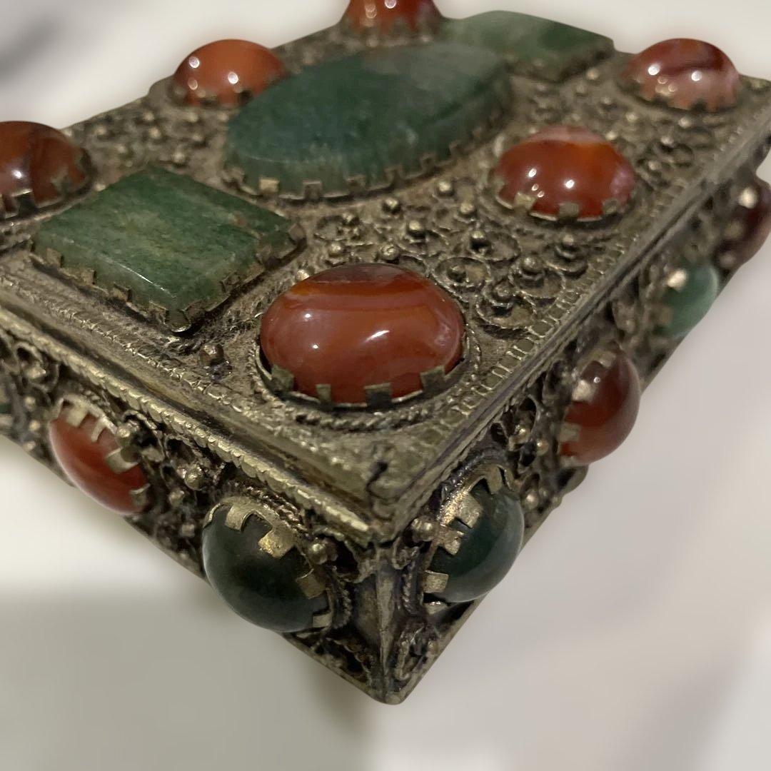 インド製 アンティーク 小物入れ 宝石箱