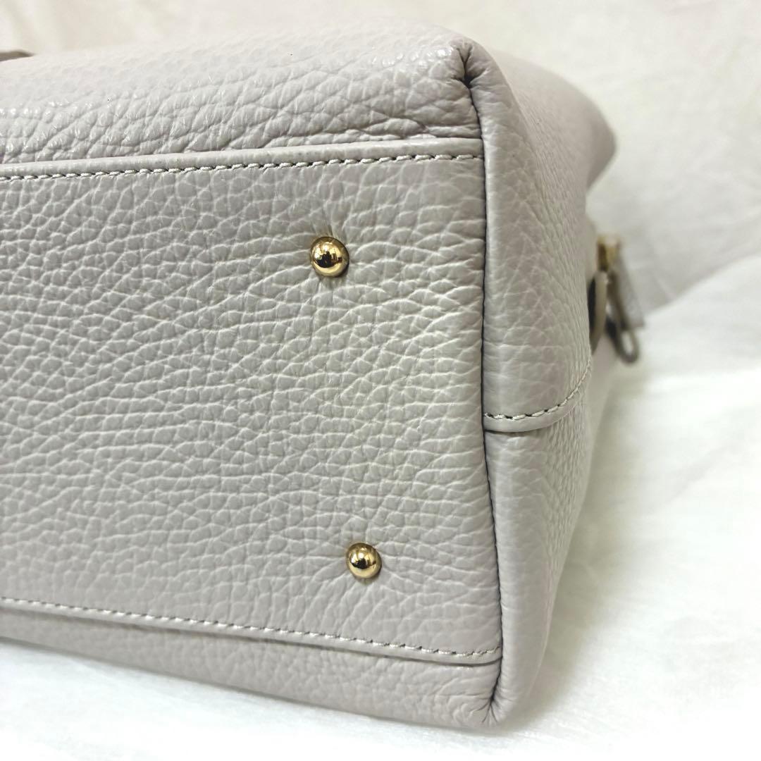 銀座かねまつ レザー ハンドバッグ ショルダーストラップ付き